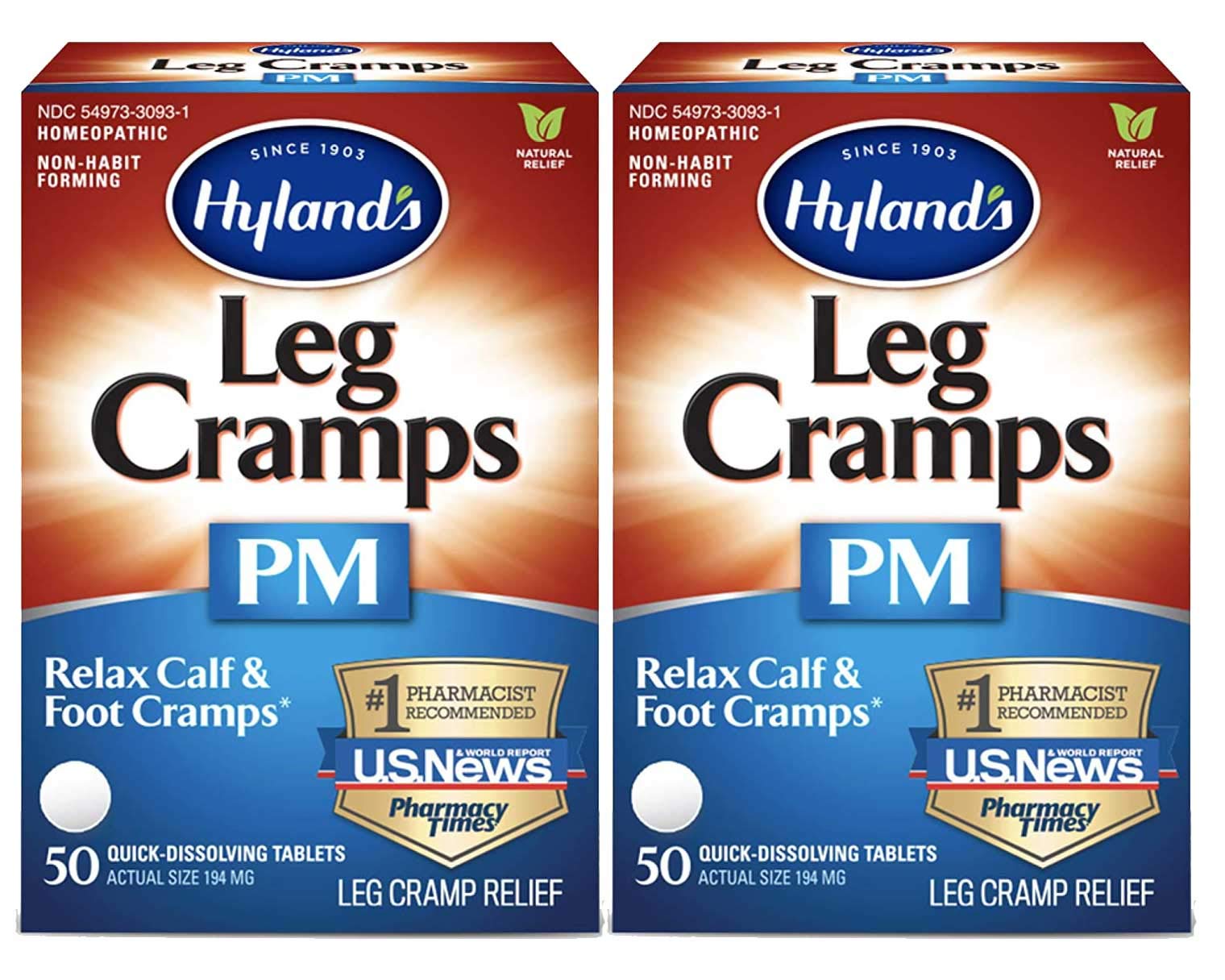 Product image of Hyland's Leg Cramps PM Tablets 50 ct Pack of 2